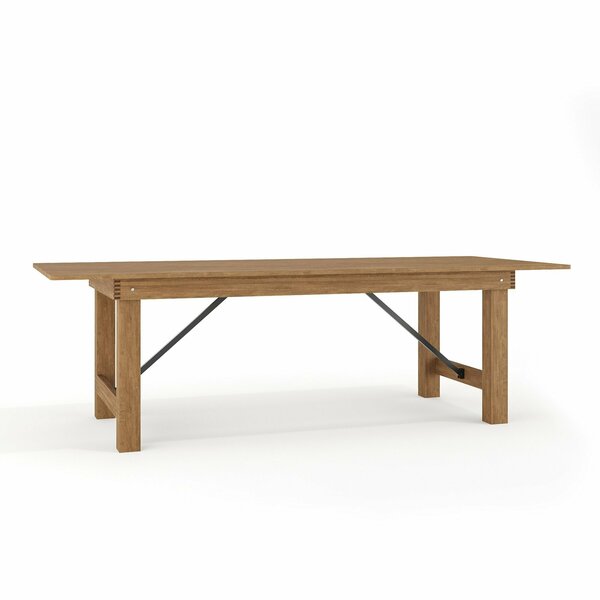 Flash Furniture Rectangle FarmTable, Antique, Rustic, Foldng, 96"x40", 40" W, 96" L, 30" H, Wood Top, Wood Grain XA-F-96X40-GG